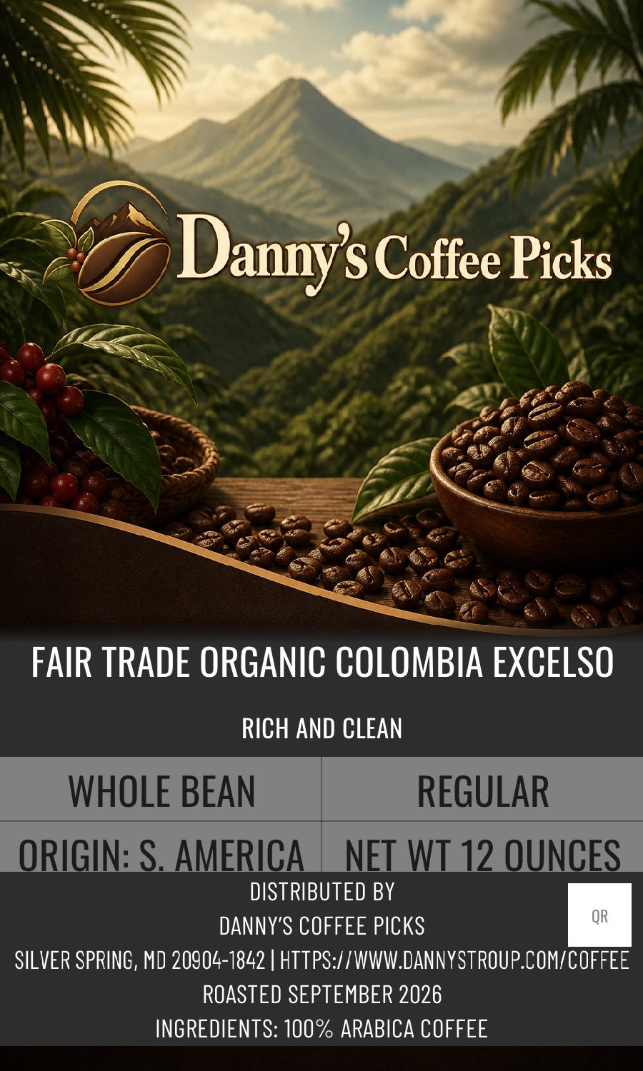 Fair Trade Organic Colombia Excelso
