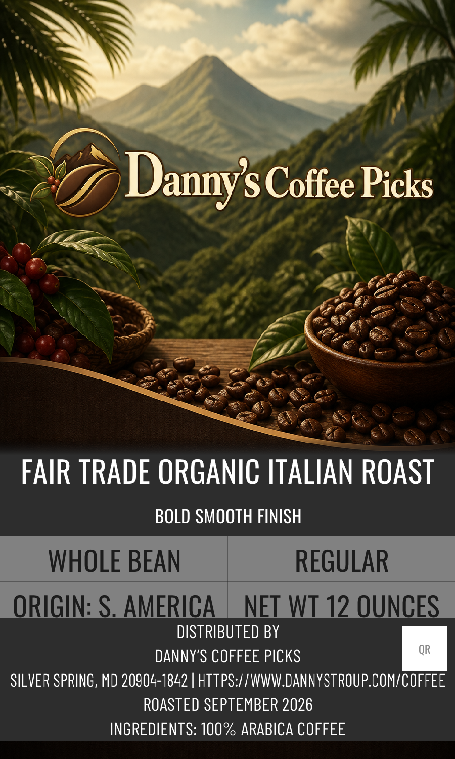 Fair Trade Organic Italian Roast